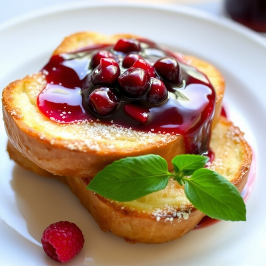 Challah French Toast med bærsaus