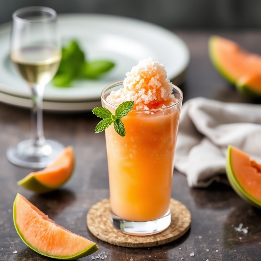 Champagne Cantaloupe-Granita