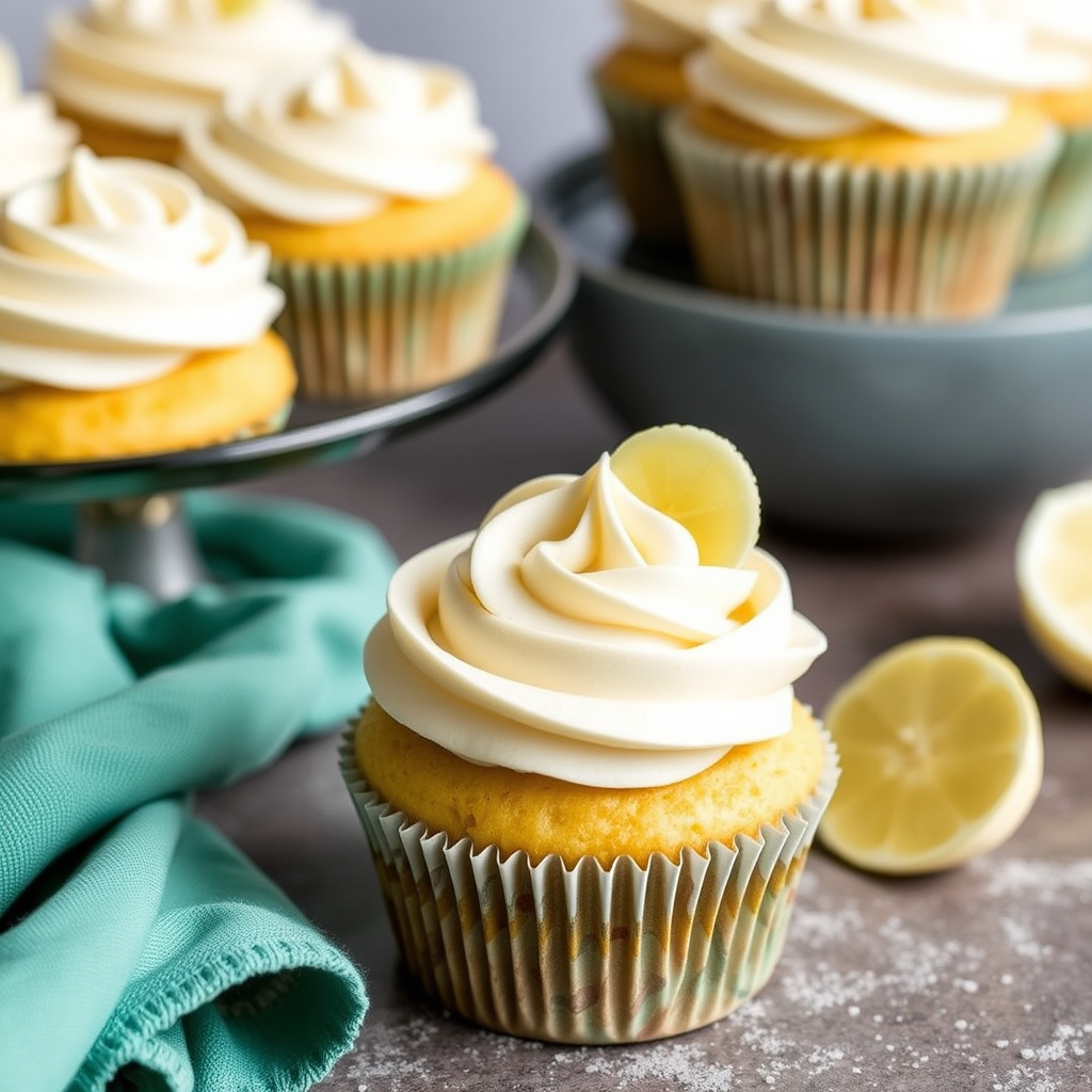 Champagne-cupcakes med italiensk smørkrem
