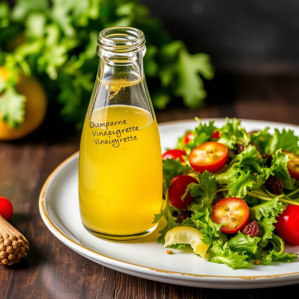 Champagne- og sennepsdressing