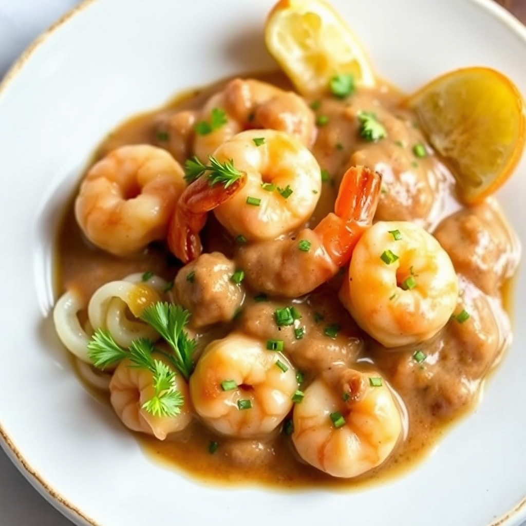 Charleston-reker med saus