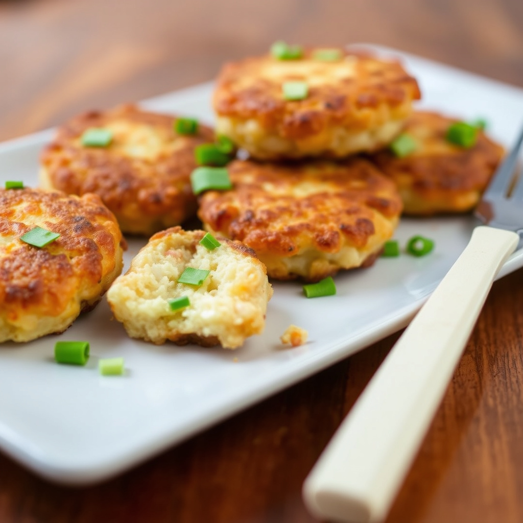 Cheddar-ristet risboller