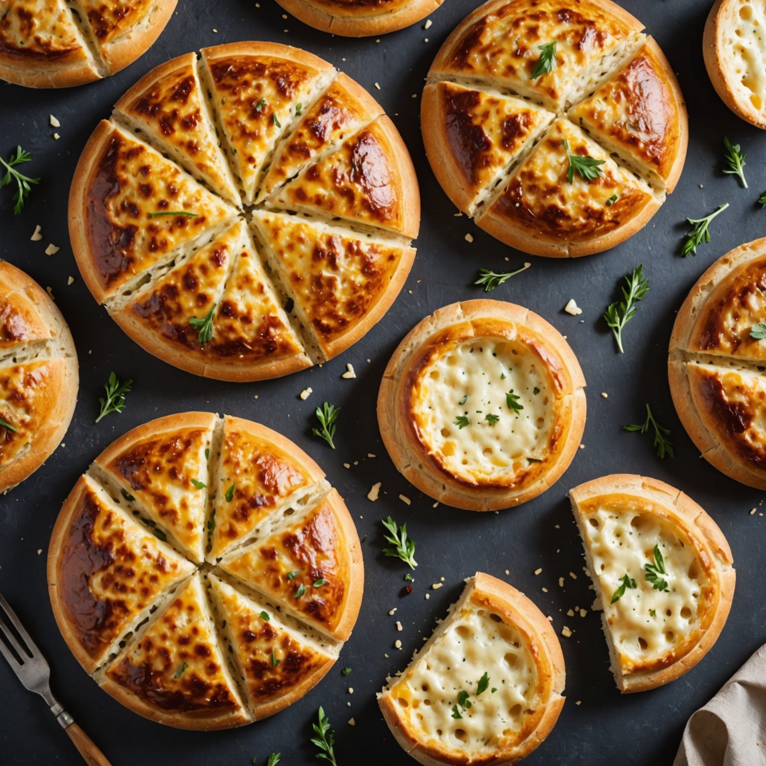 Osteboller med ranchdressing og oliven