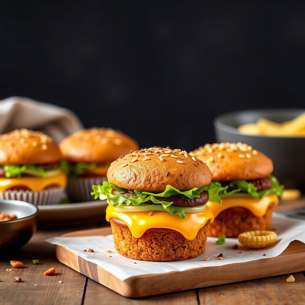 Cheeseburger-cupcakes