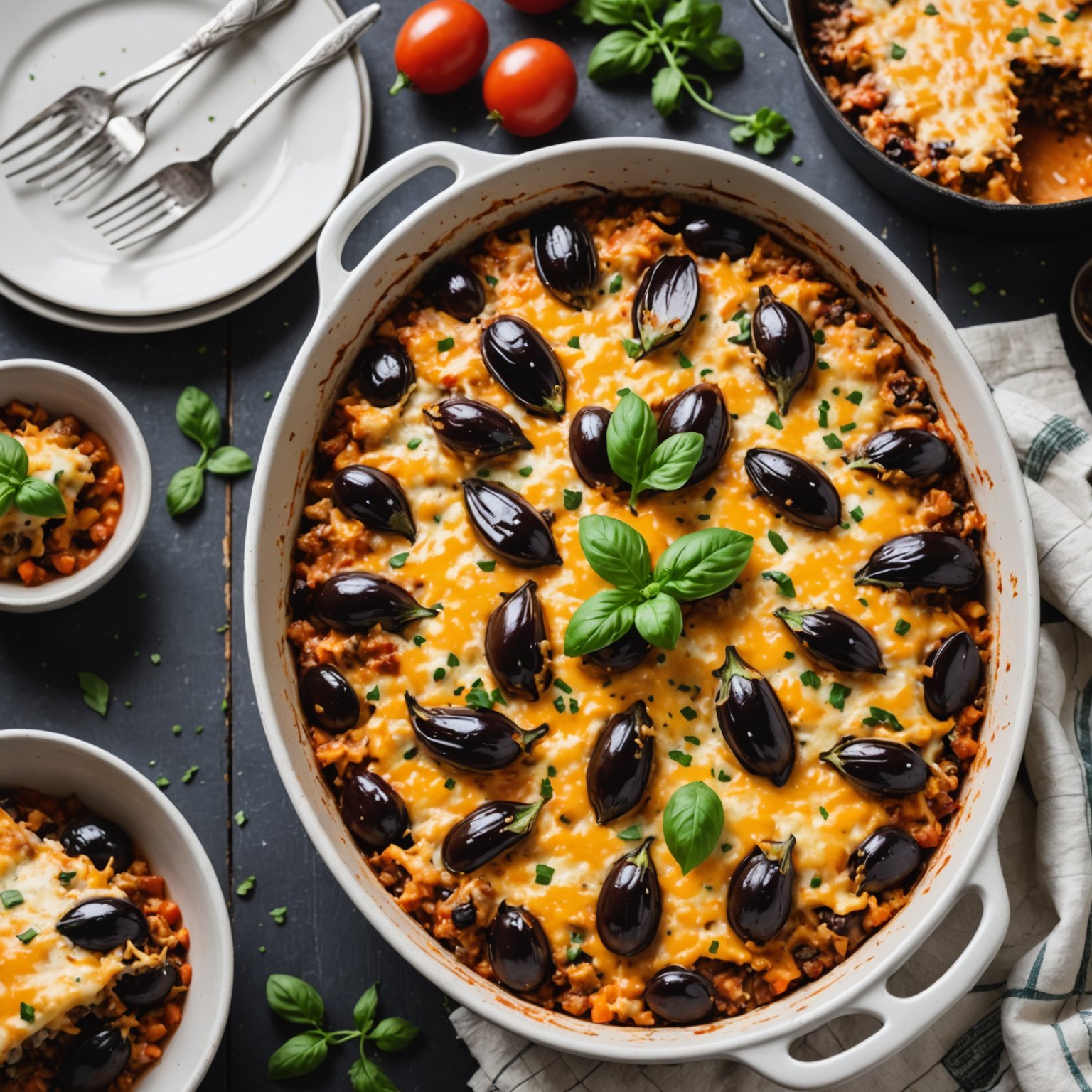 Cheesey eggplantgrateng