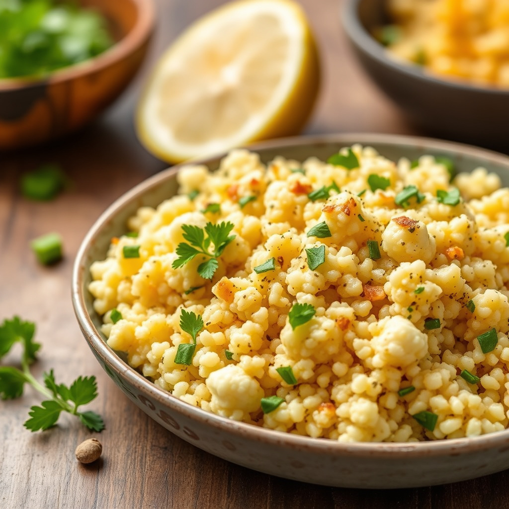 Cheesy blomkålscouscous