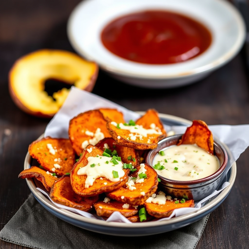 Cheesy søtpotetchips