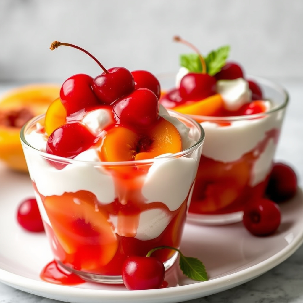 Cherry-Aprikosyoghurtsundaier