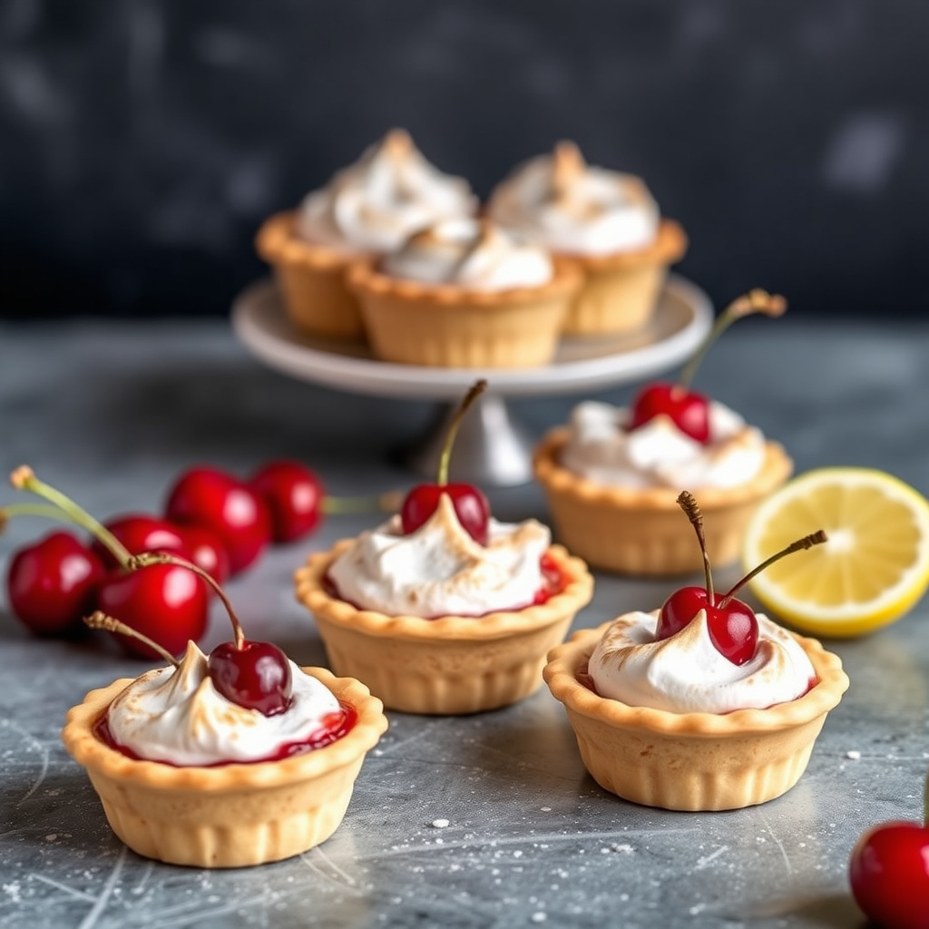 Cherry-Lemon Meringue Mini Pies