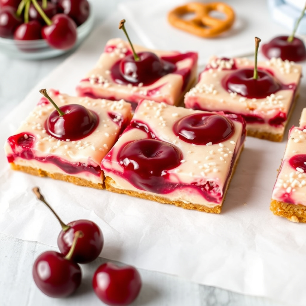 Cherry Pretzel Squares