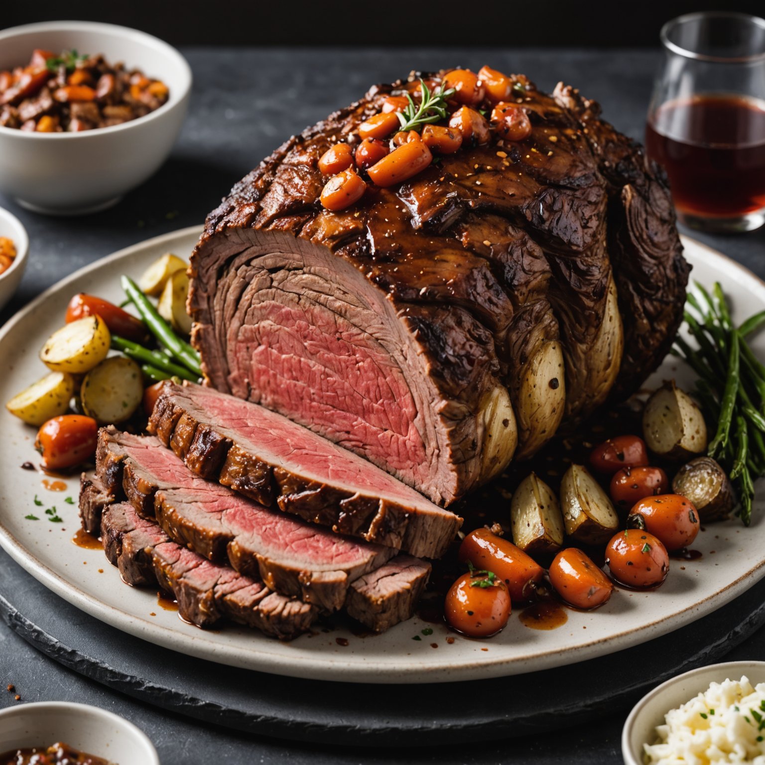 Chili-krustet rotisserie-primærribbe