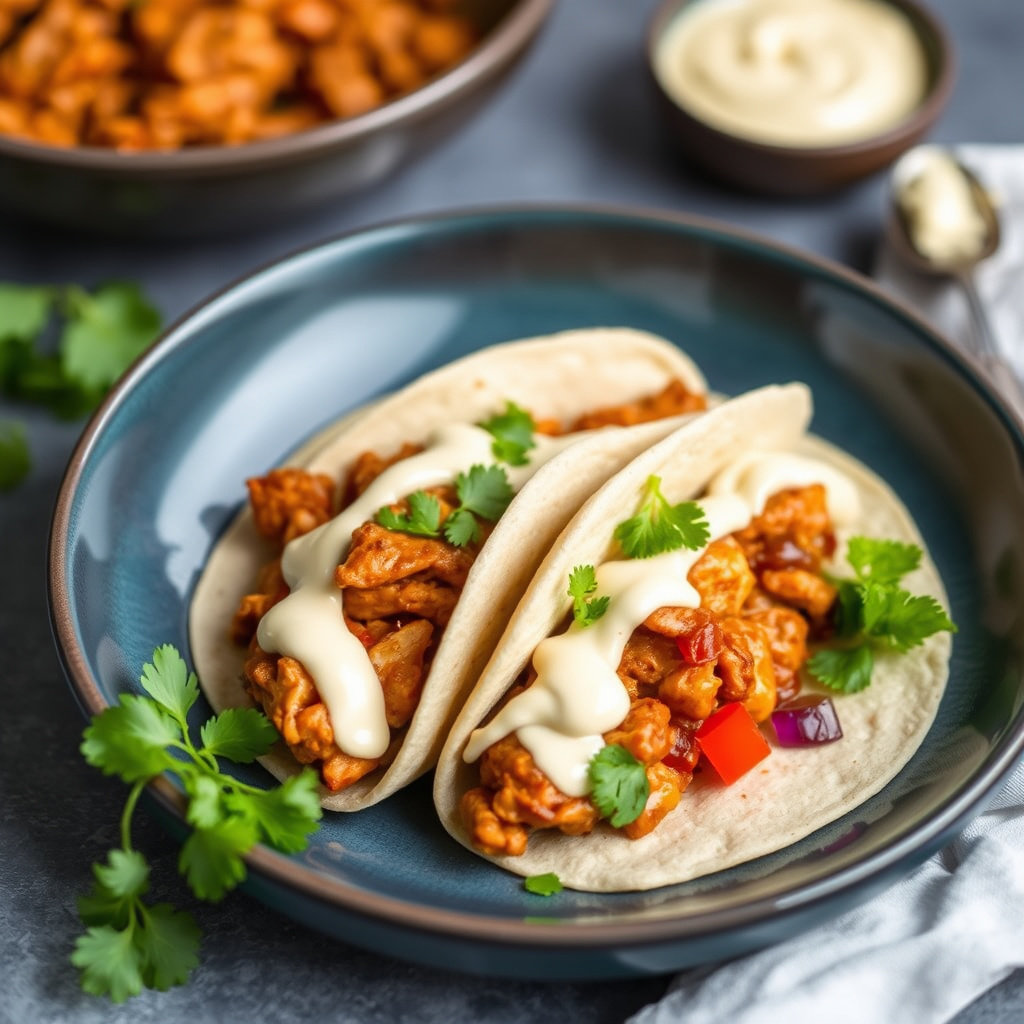 Chili kyllingpita med krydret hoisin-mayonnaise