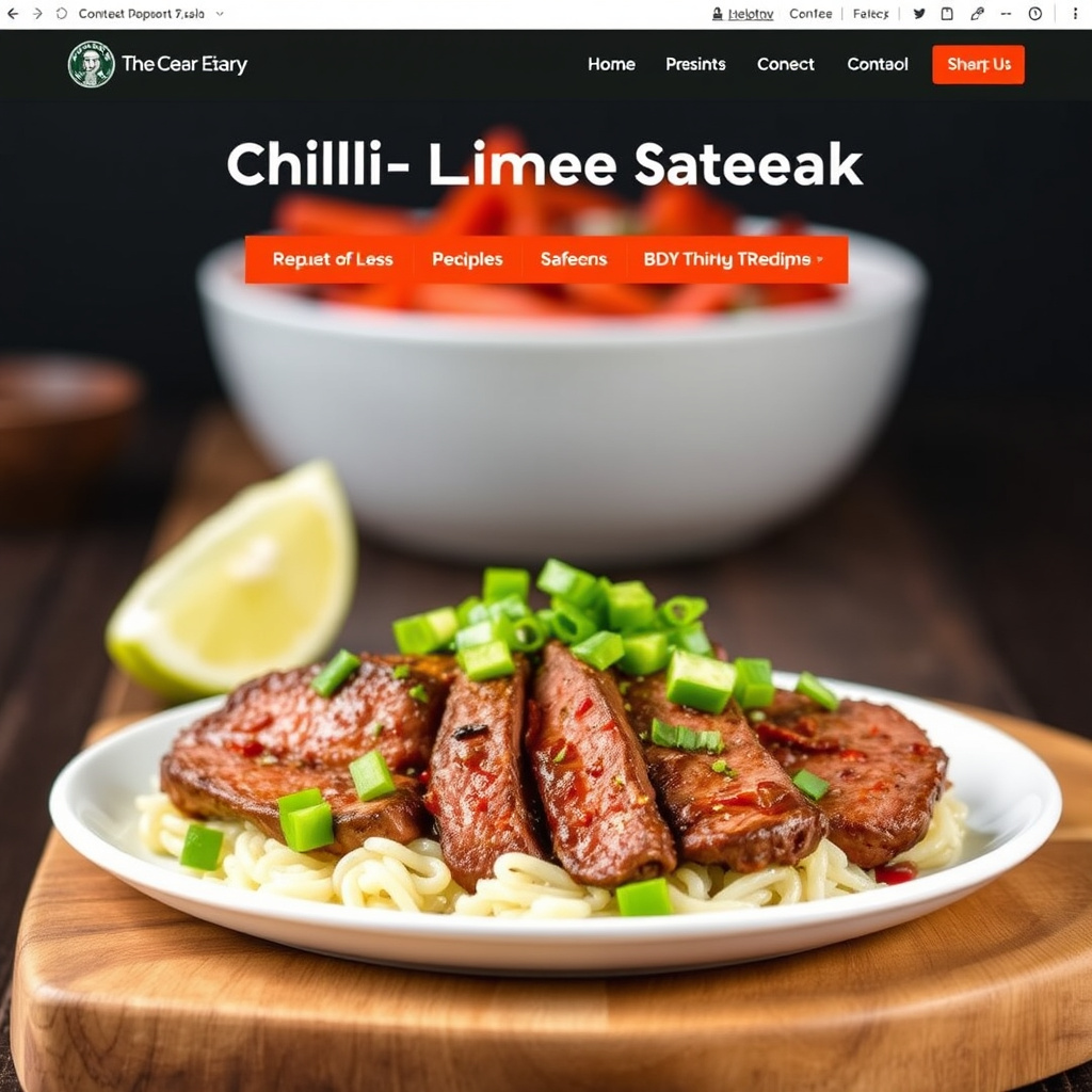 Chili- og lime-marinerte flankbiffer