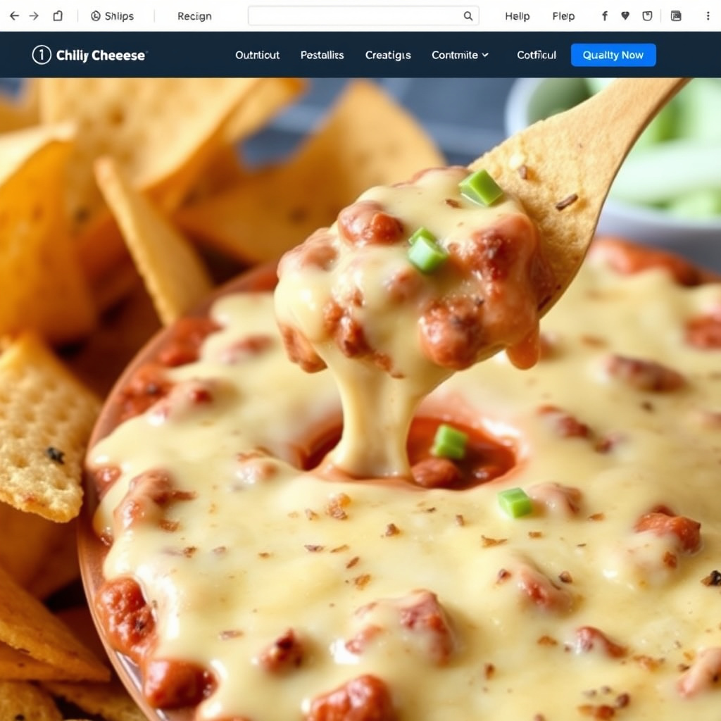 Chili- og ostedip med svinekjøtt