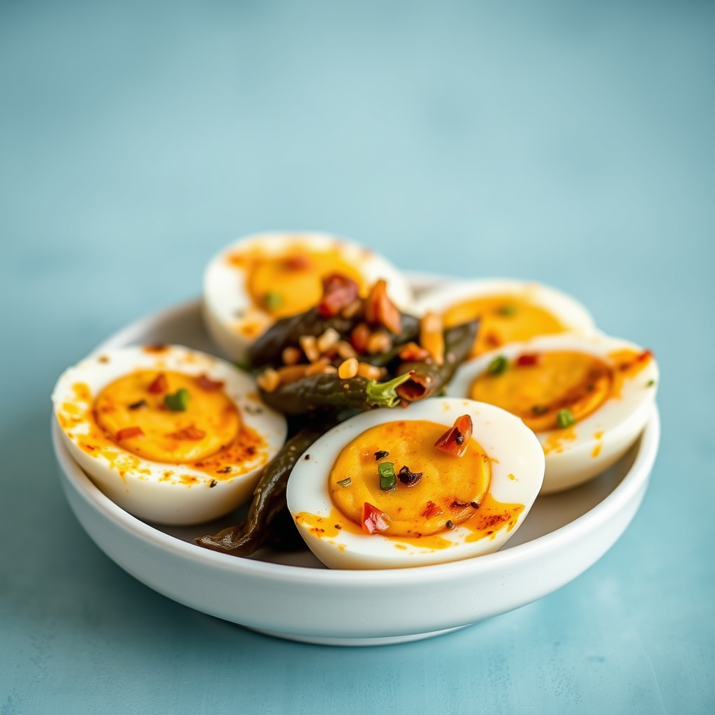 Syltede egg med chipotle og adobo