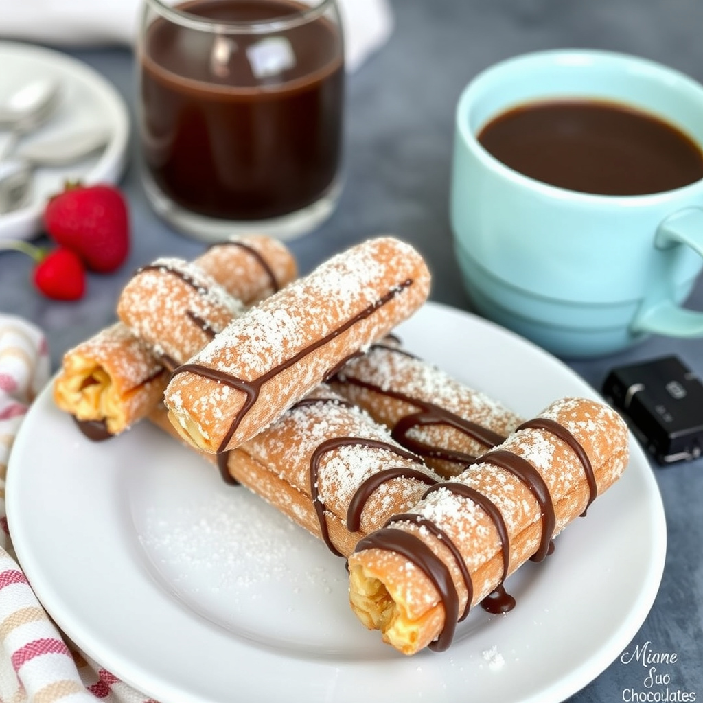 Churros med sjokolade