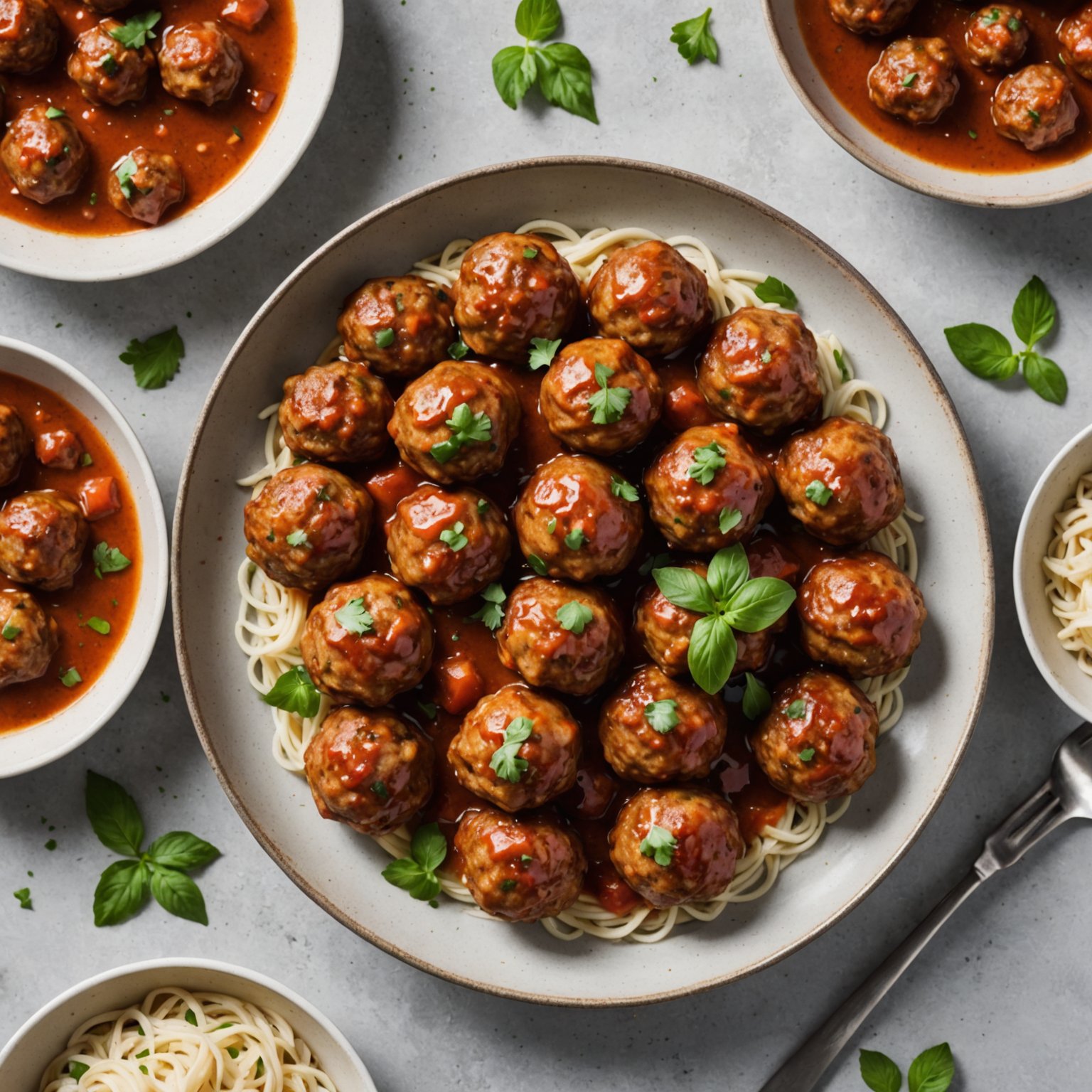 Kalkunkjøttboller med eplesaus