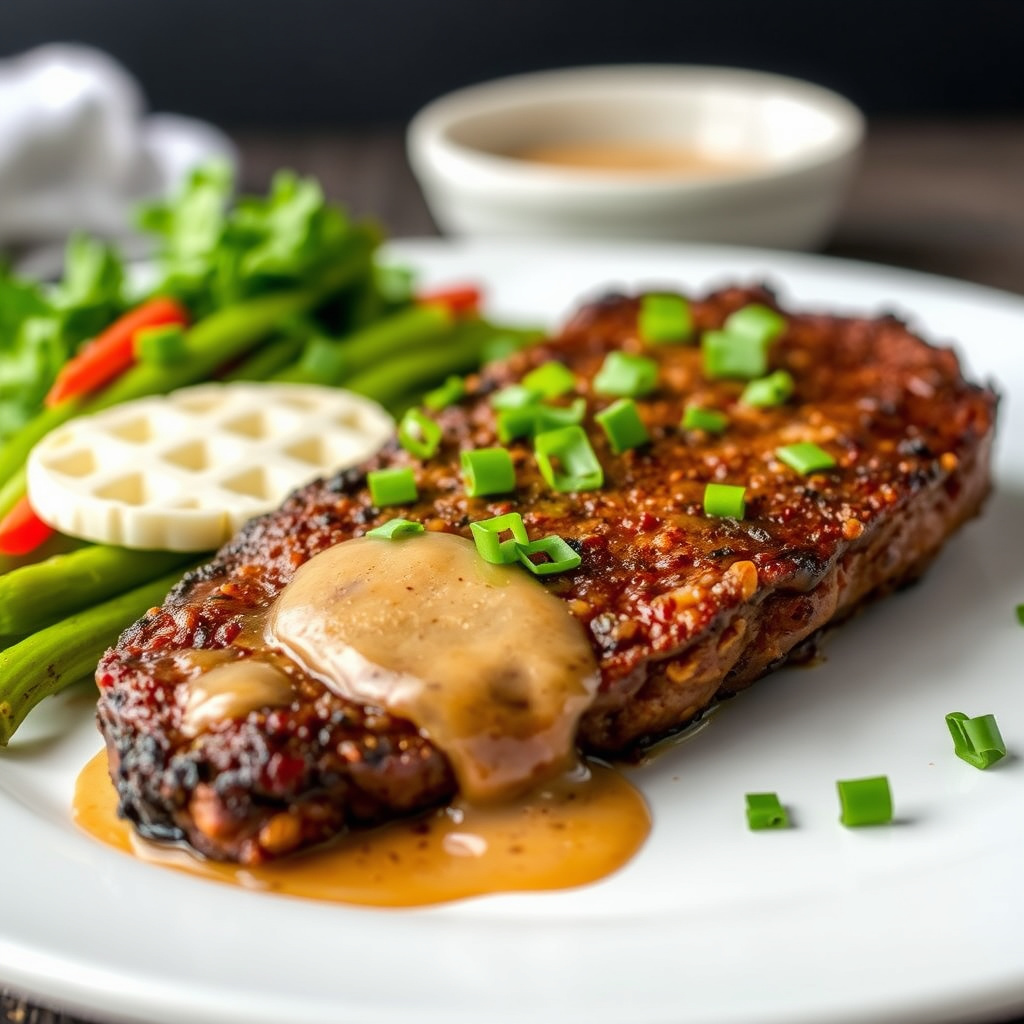 Creolsk pan-stekt flat iron steak