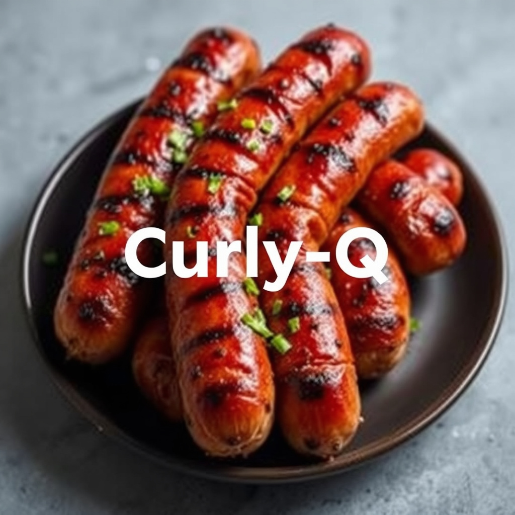 Curly-Q grillede pølser