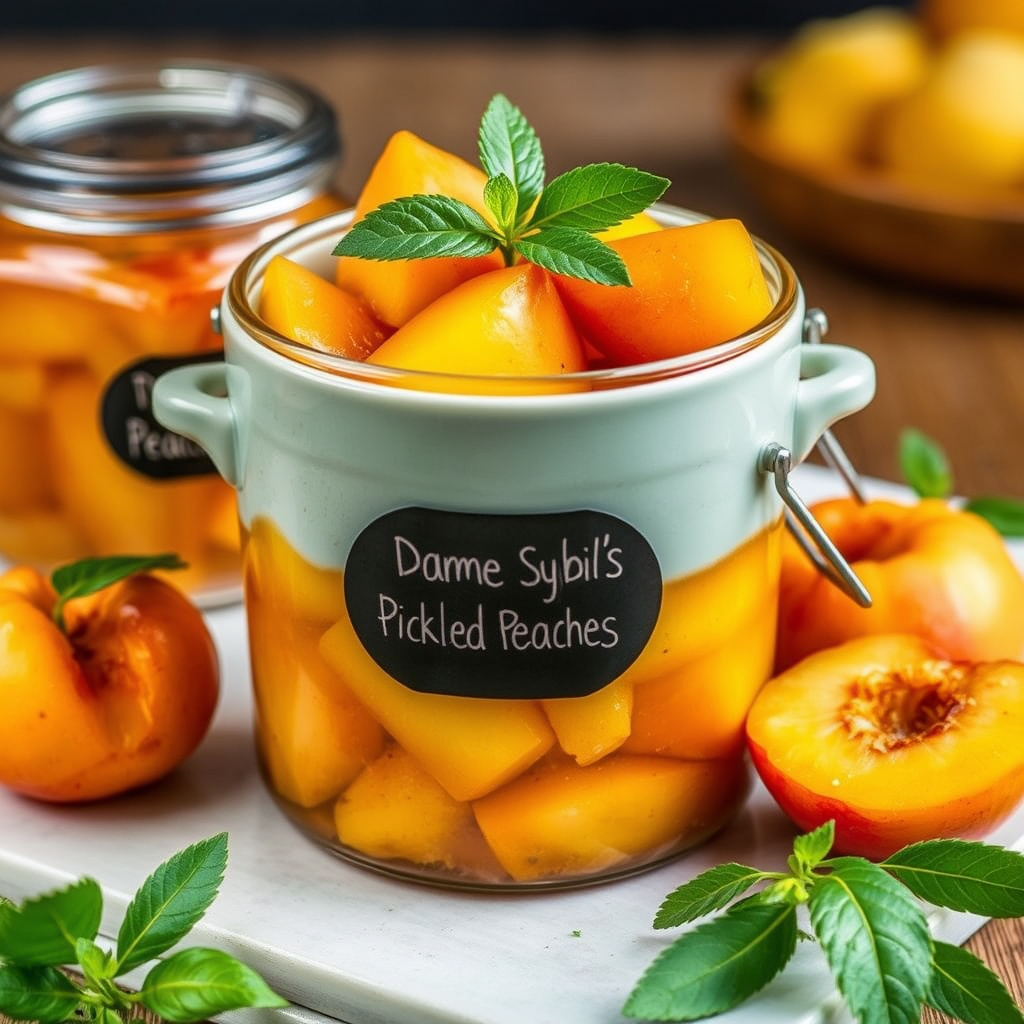 Dame Sybils syltede ferskener