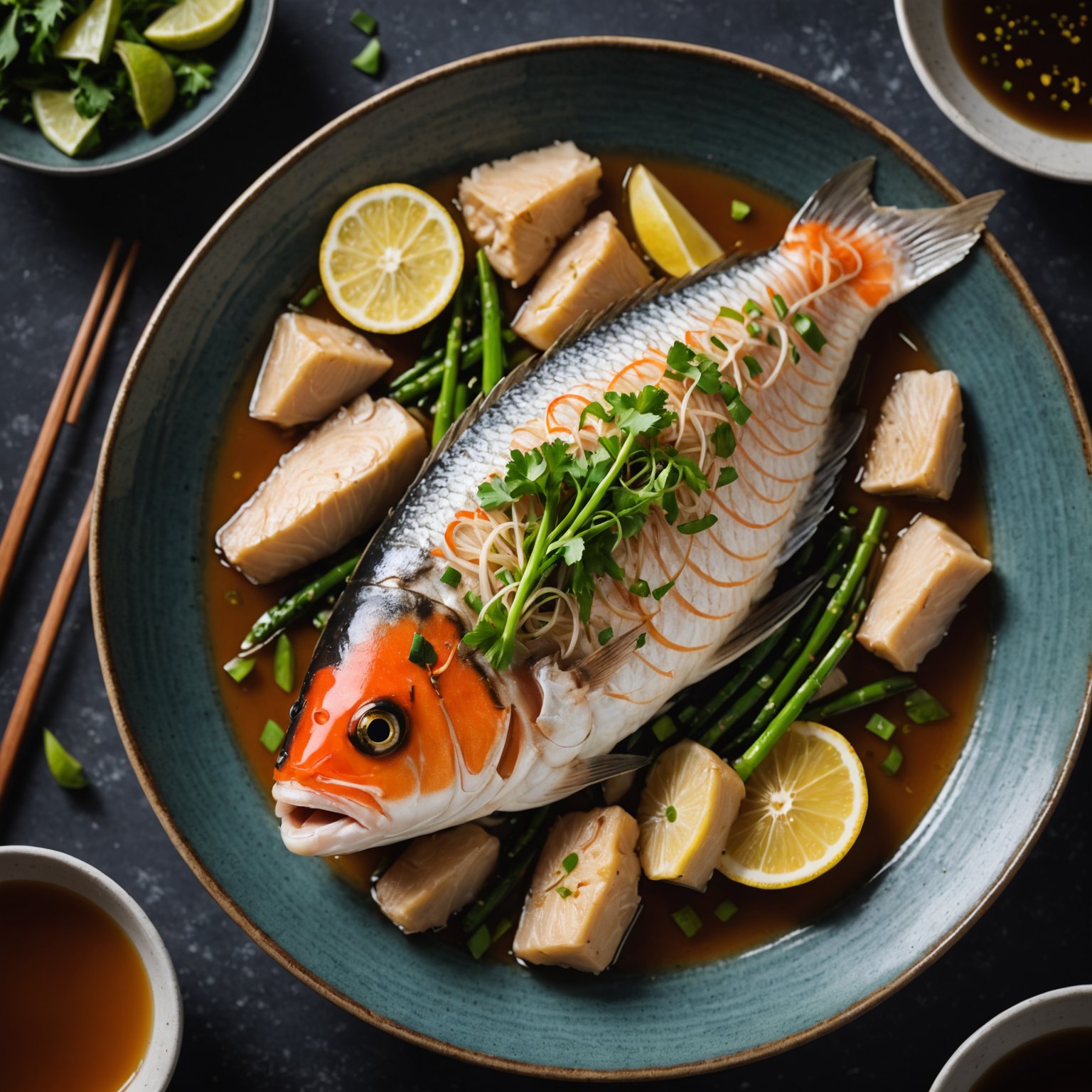 Dampet fisk med ingefær