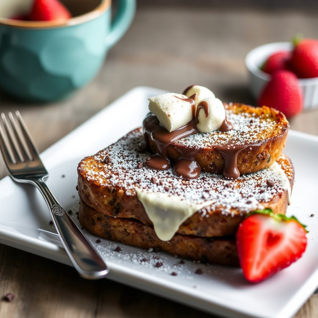 Dekadent sjokoladefransk toast