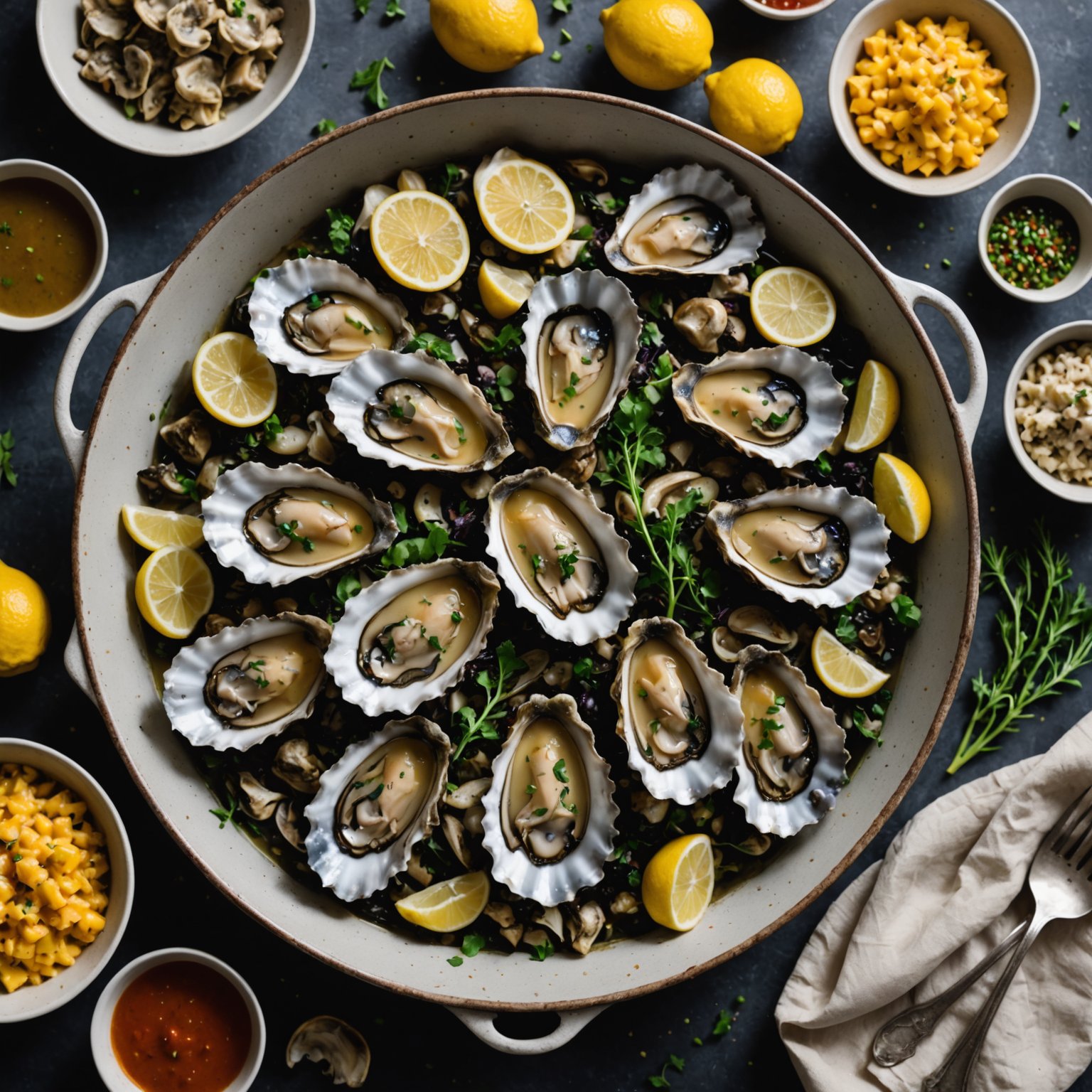 Klassisk østersdressing med kyllinglever og urter