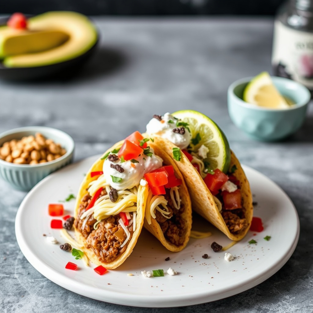 Søte desserttaco med is og bær