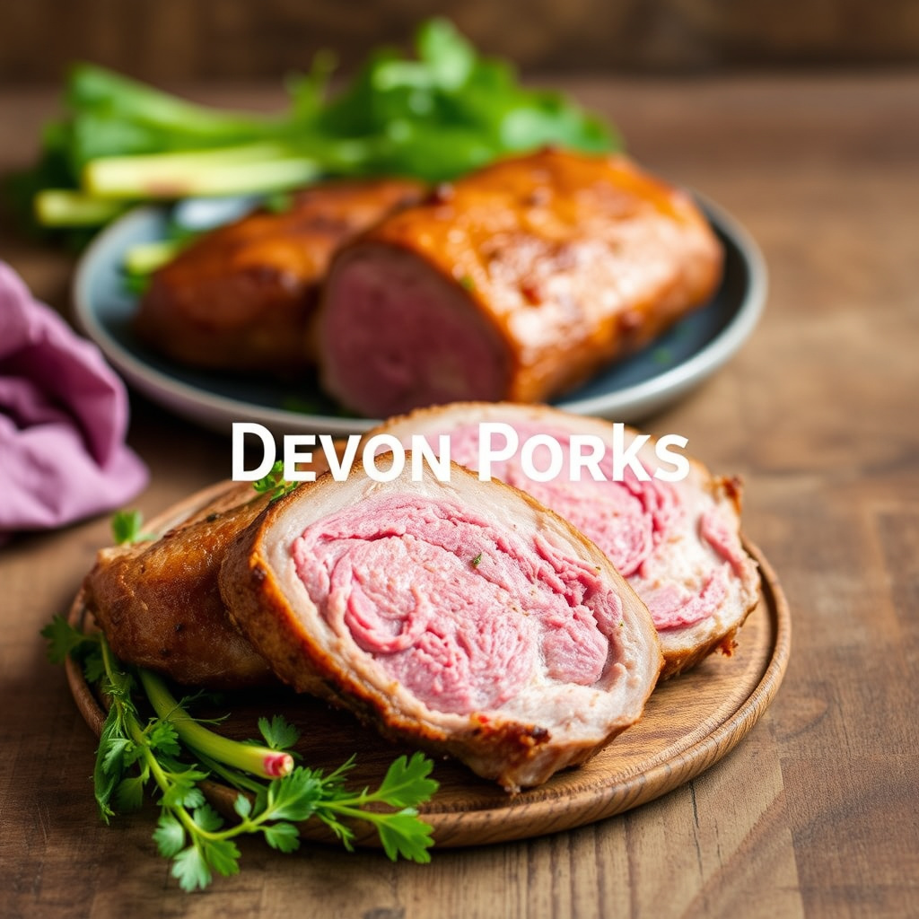 Devon Porkers med eplecidersaus og epler