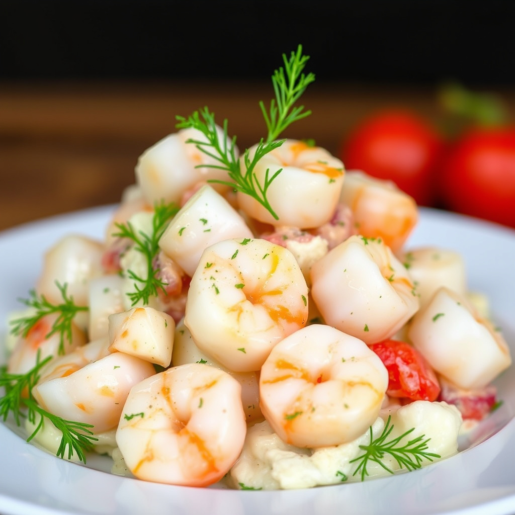 Dill- og rekesalat