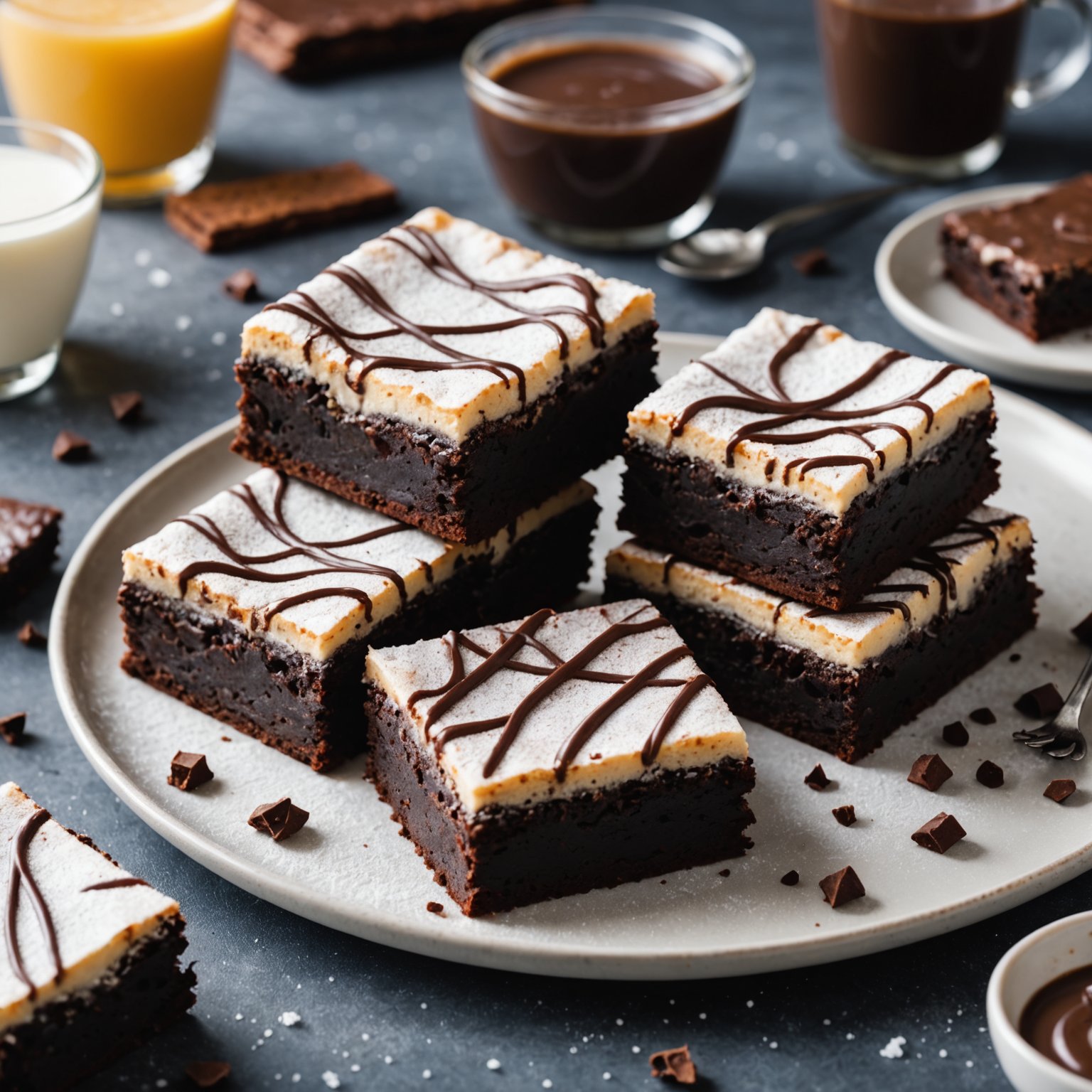 Dobbelglasert sjokoladebrownie