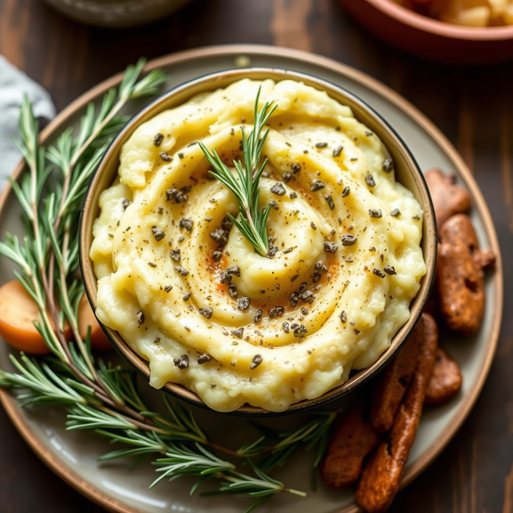 Dobbelstekt rosmarinsmørpotetmos