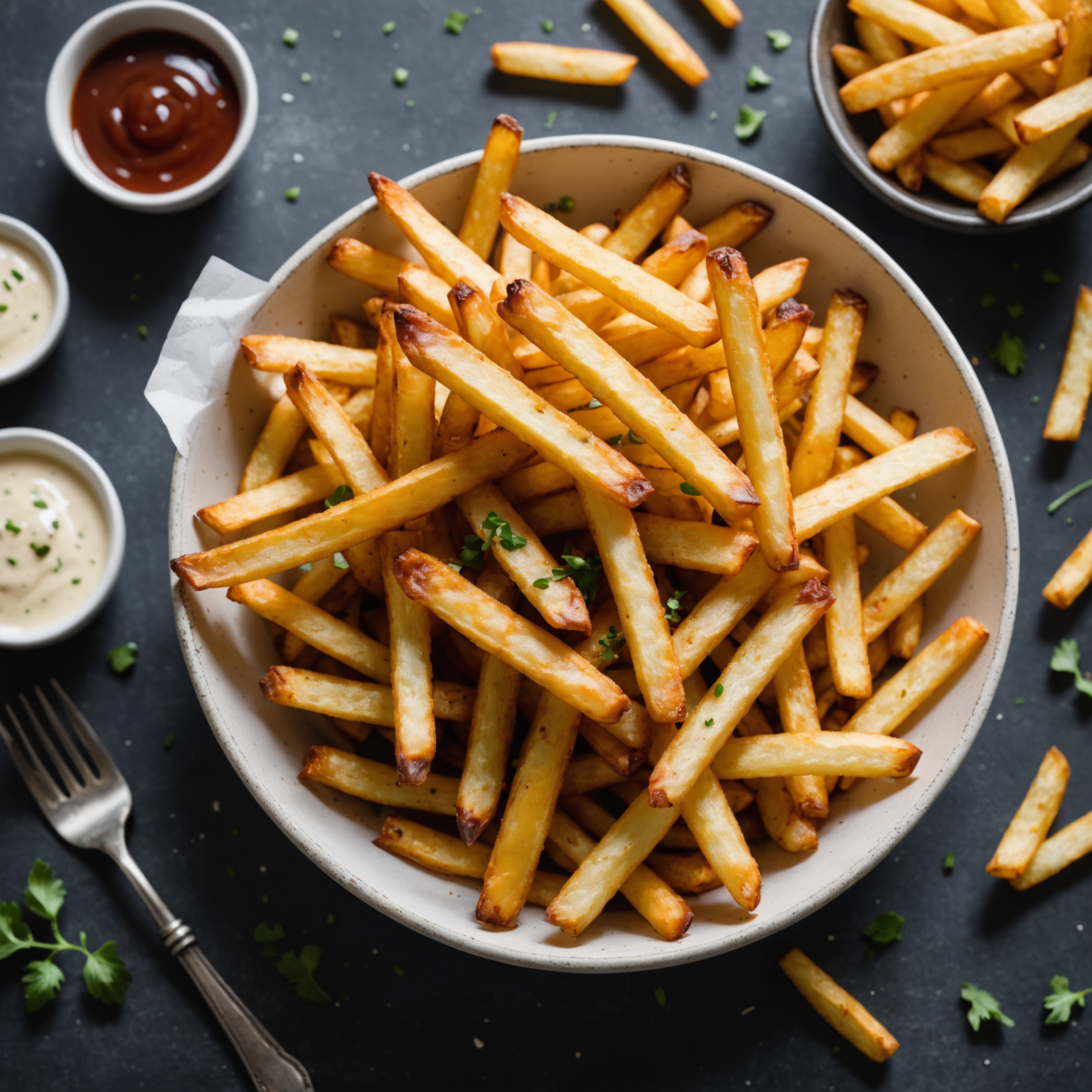Dobbelstekte pommes frites