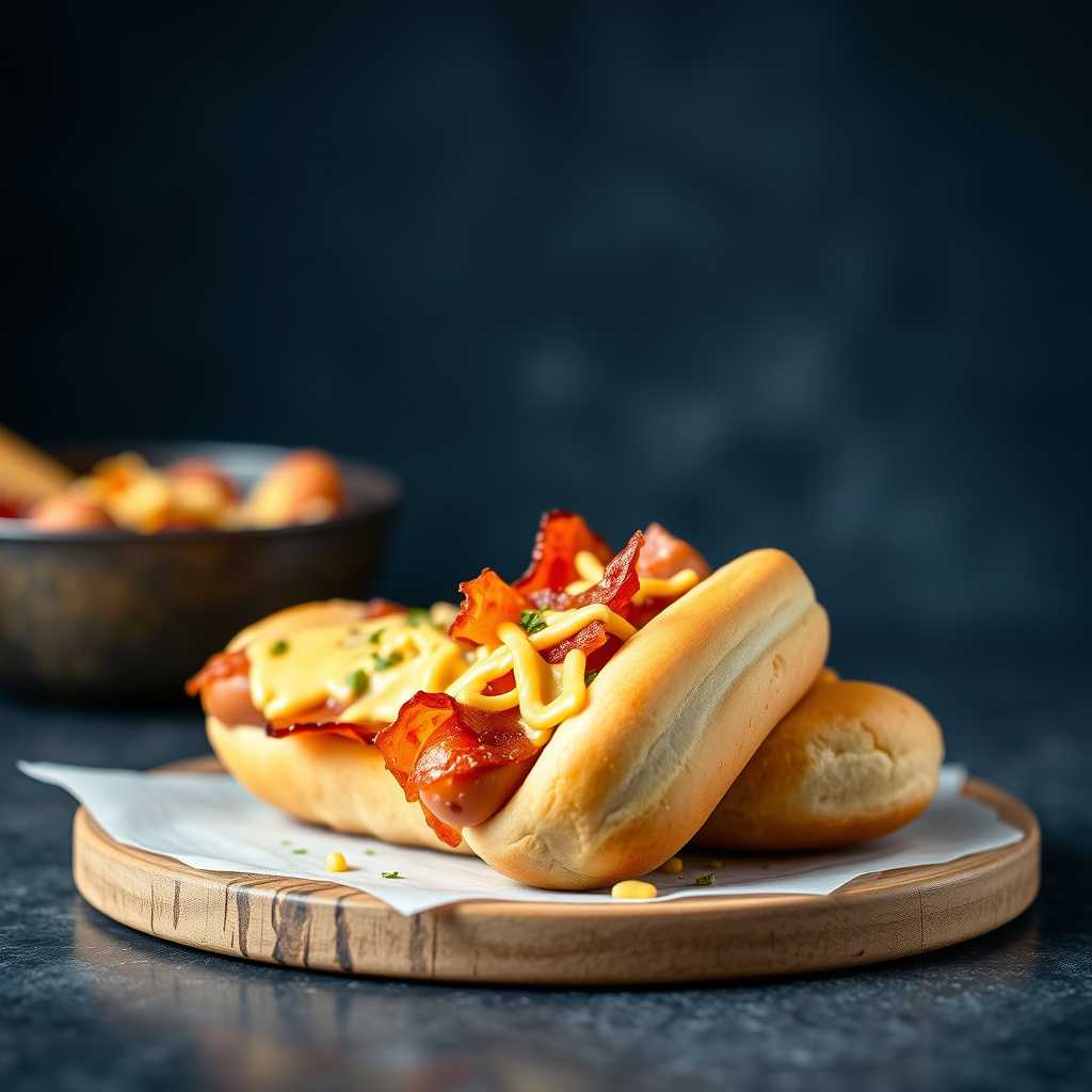 Dødelige bacon- og ostefylte pølser