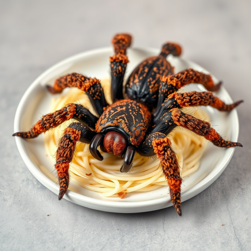 Fritert tarantellaspider med røkt paprika