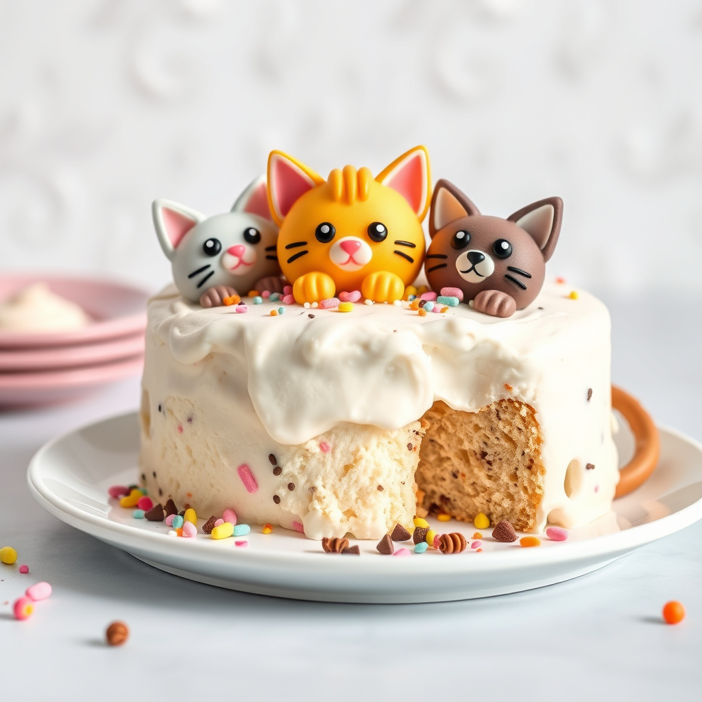 Dyrebutikk iskremkake katter