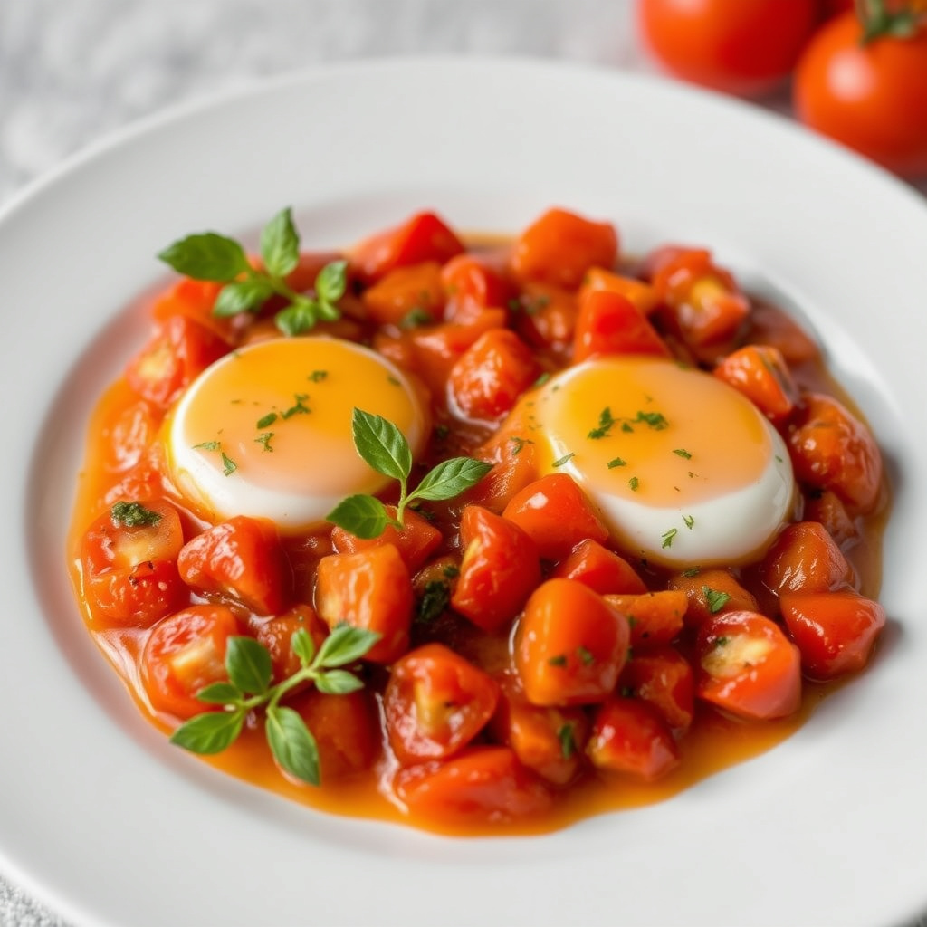 Egg i tomater