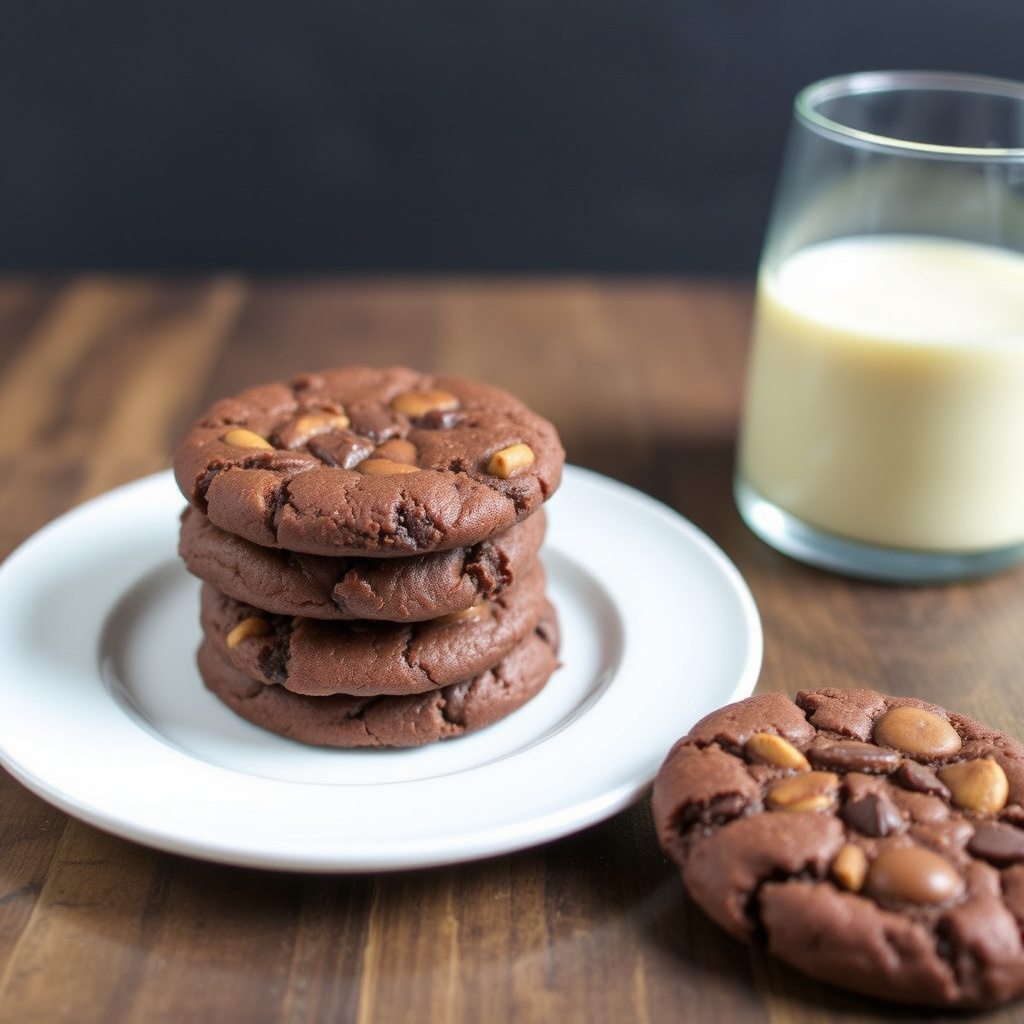Eggfrie sjokolade- og peanøttsmørkjeks
