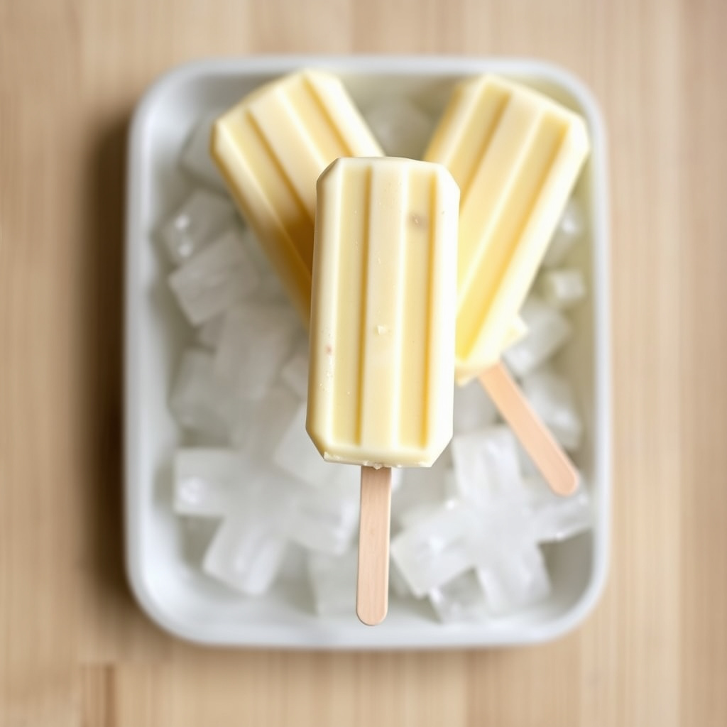 Eggnog-iskrempinner: Coquito