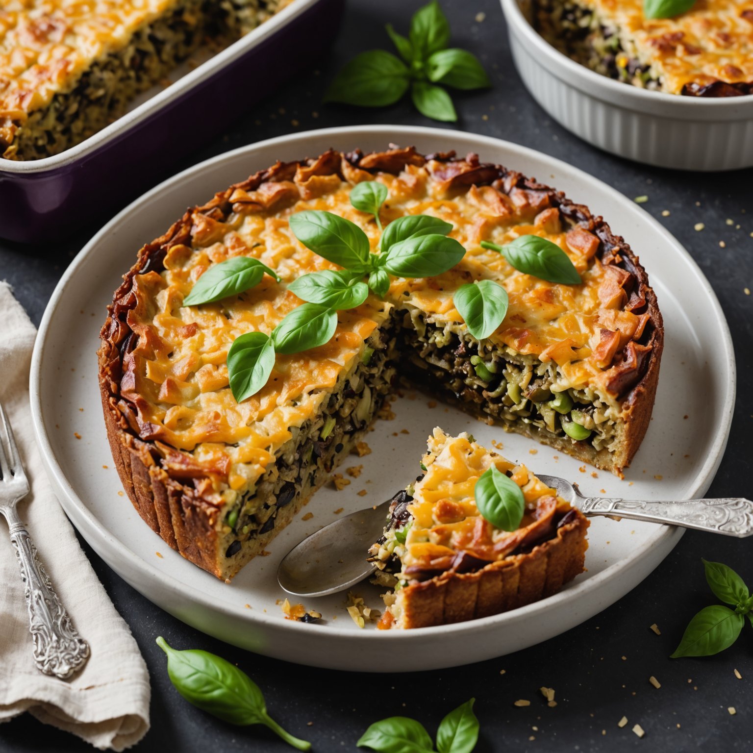 Eggplant- og paprika-kugel