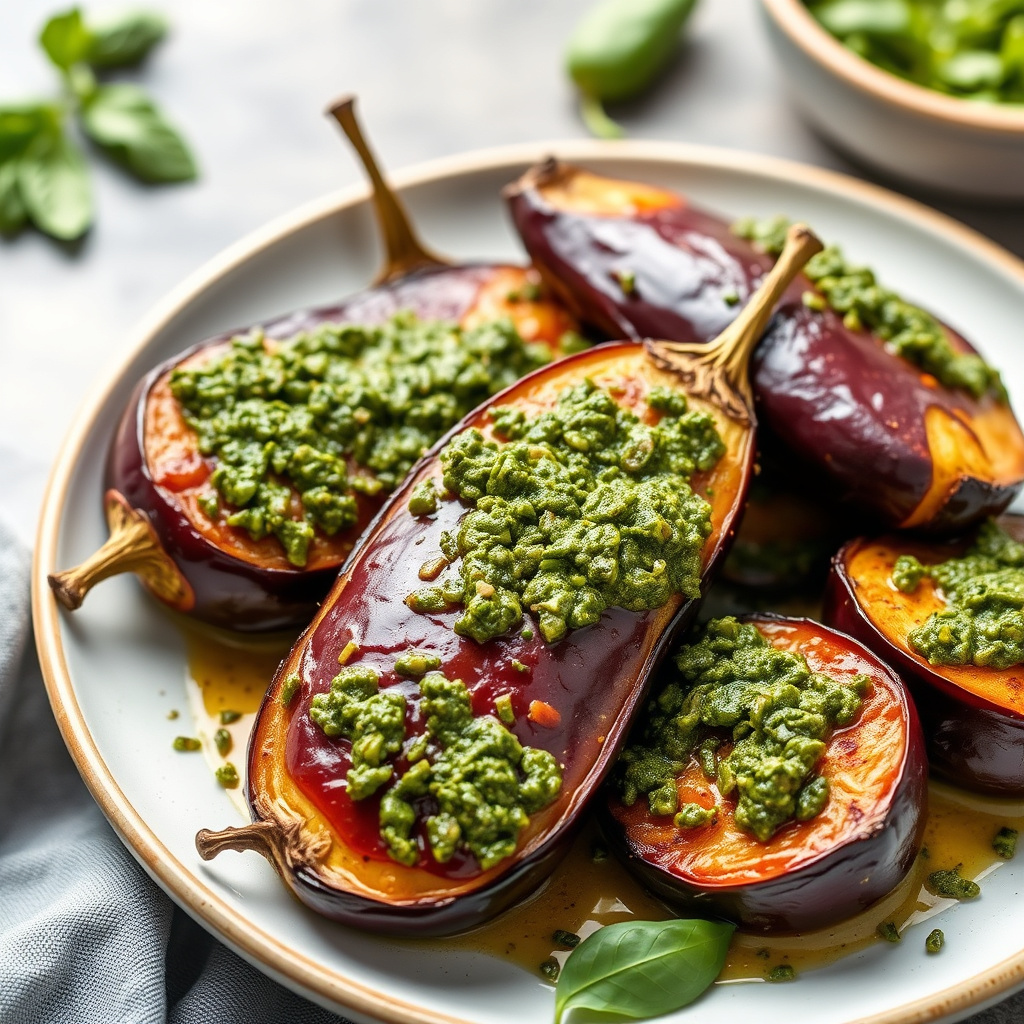 Eggplanter med pesto