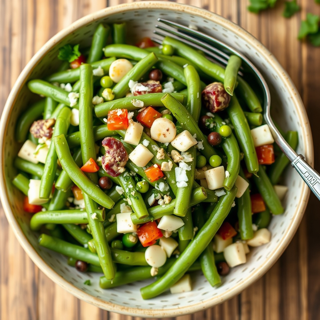 En enkel grønn bønnesalat
