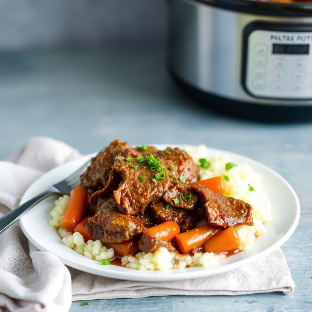 En enkel gryterett laget i trykkokker