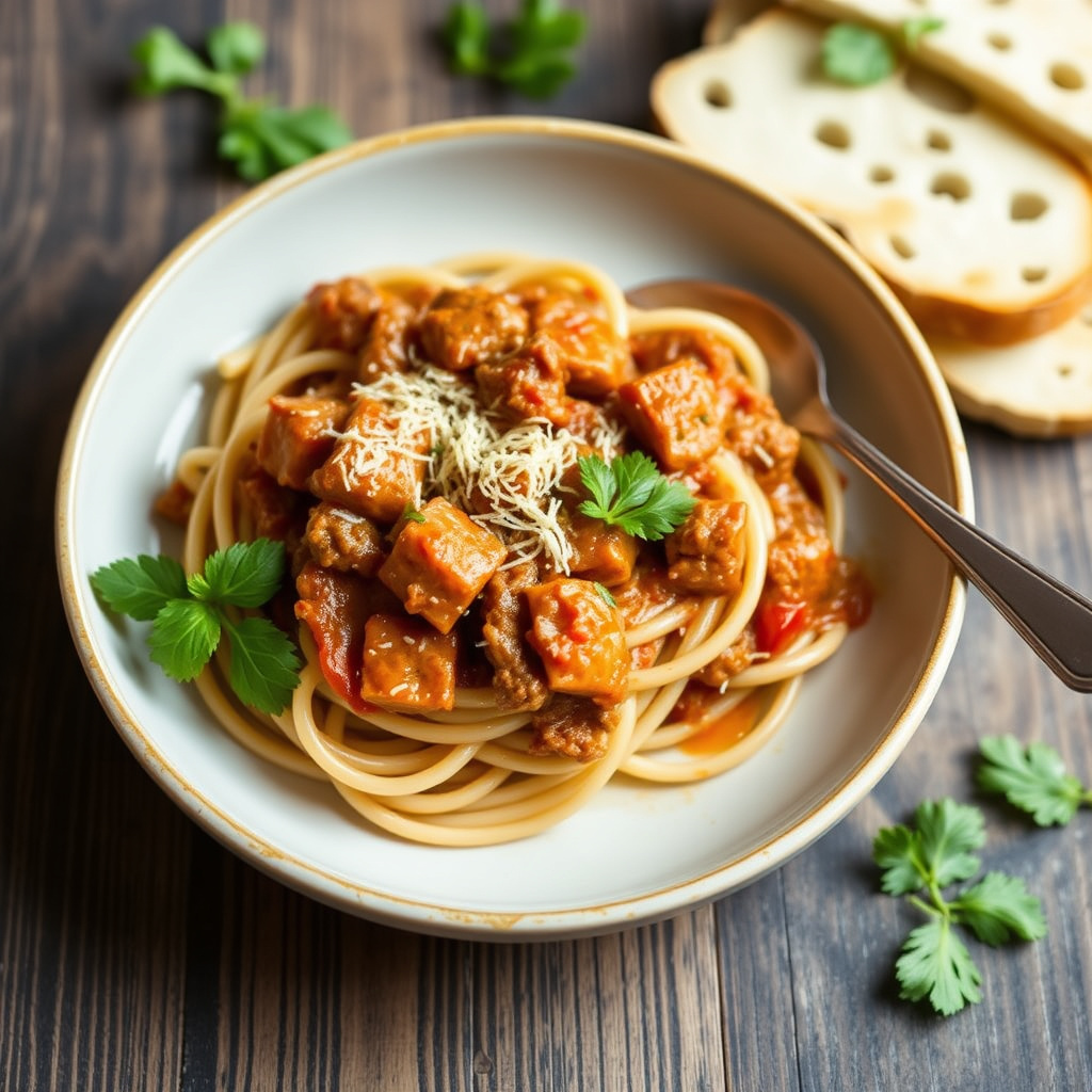 En enkel kalvesaus til pasta