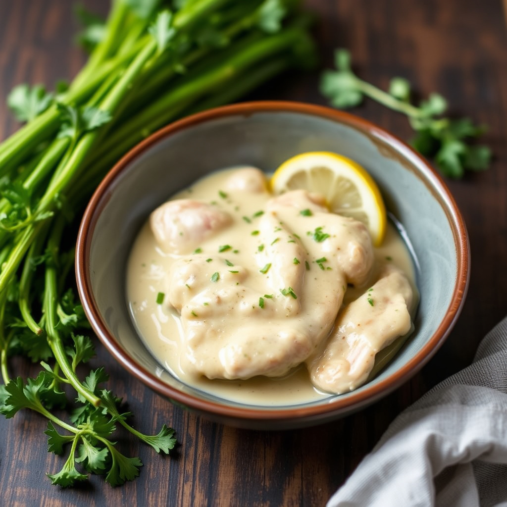 En enkel kremet sitronkyllingsaus