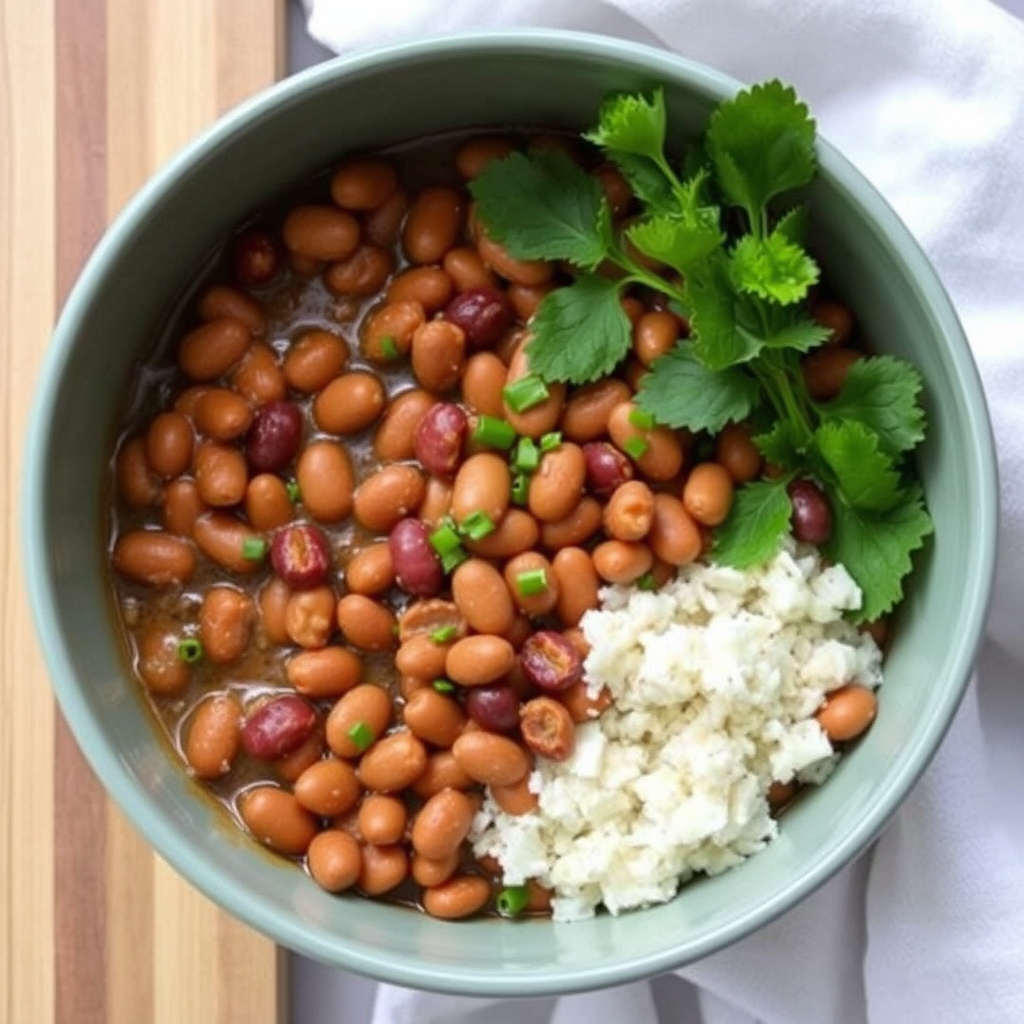 En gryte med pintobønner