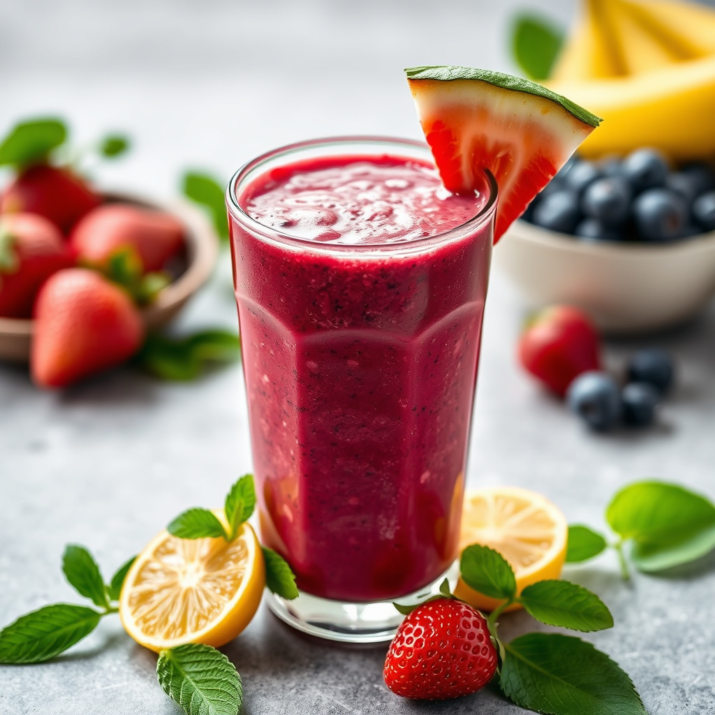 En veldig intens frukt-smoothie