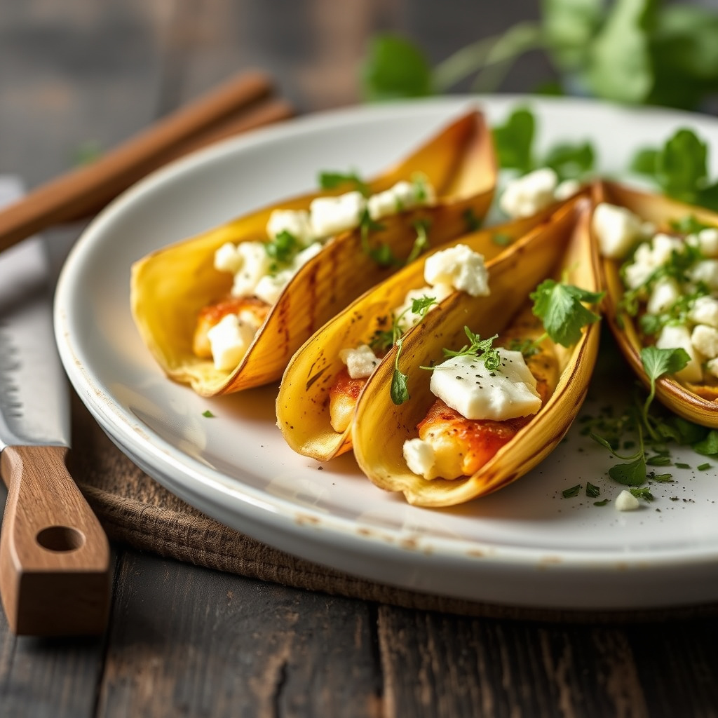 Endive med Cabrales-ost og appelsin