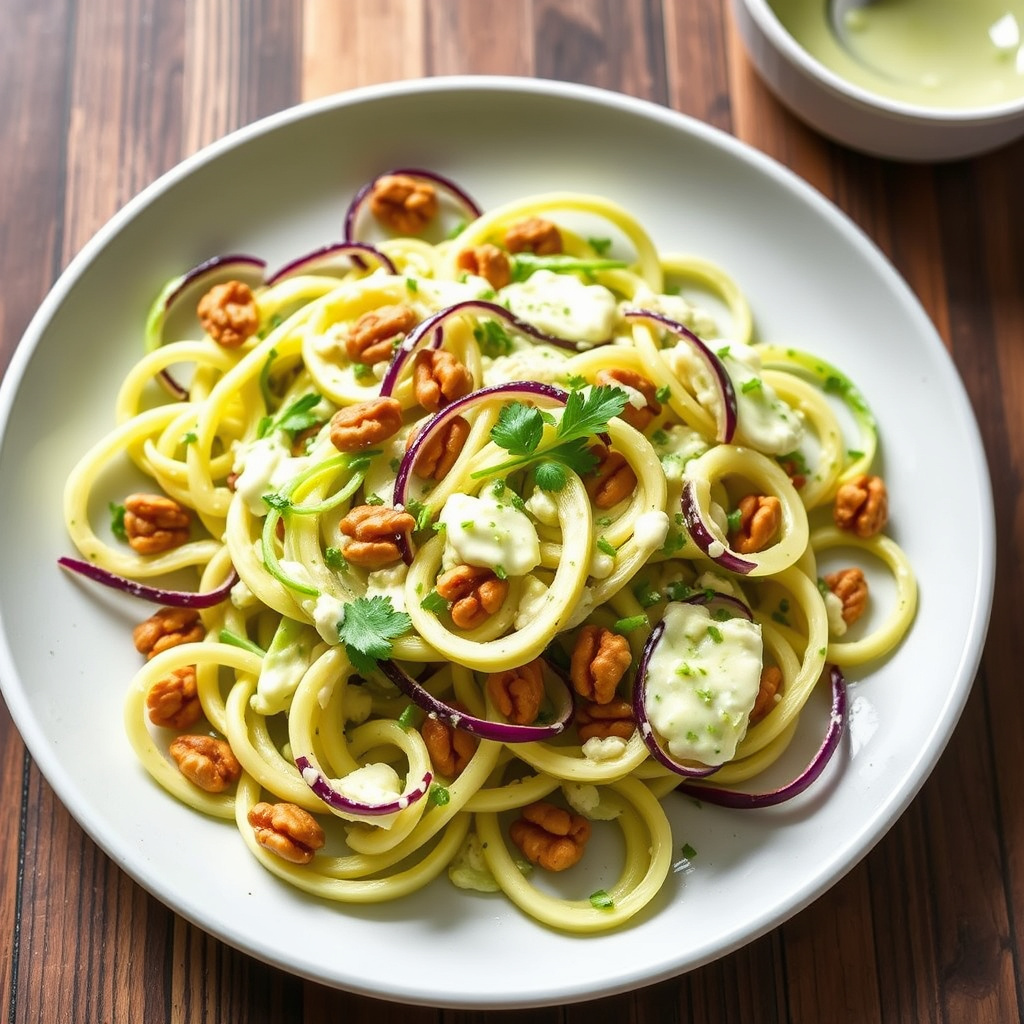 Endive- og Roquefortspiraler med valnøttvinaigrette