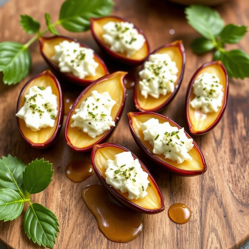 Endiveblader med Gorgonzola og honning